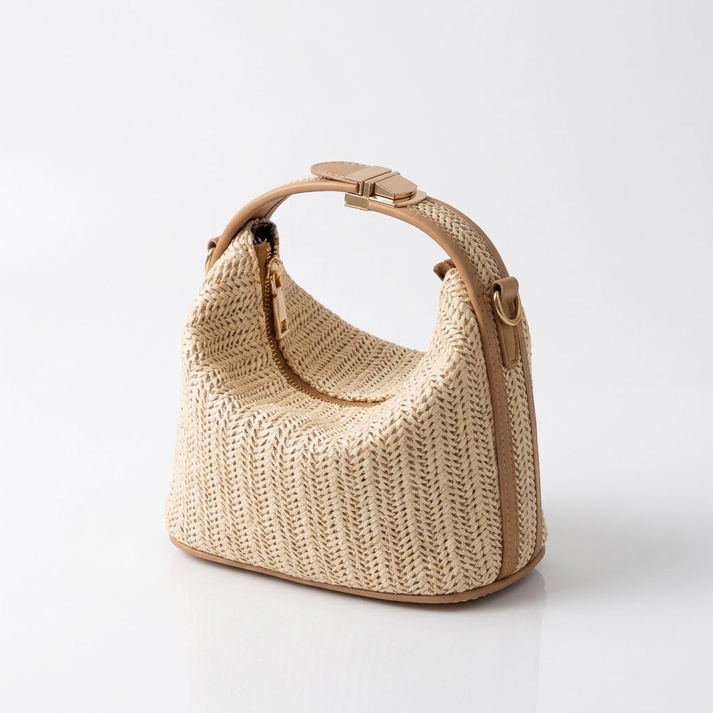 sac à main hobo en paille