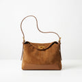Sac épaule daim caramel