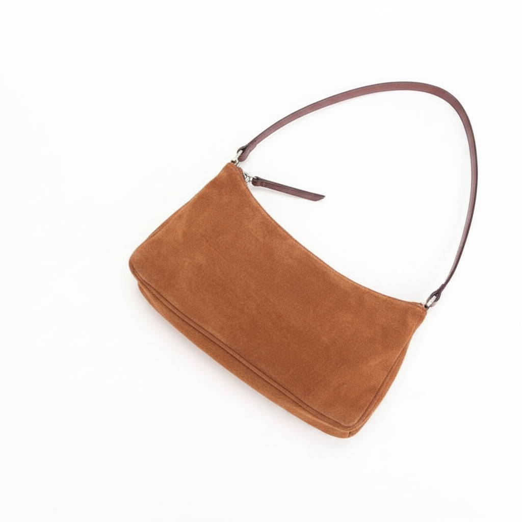 Sac baguette caramel posé