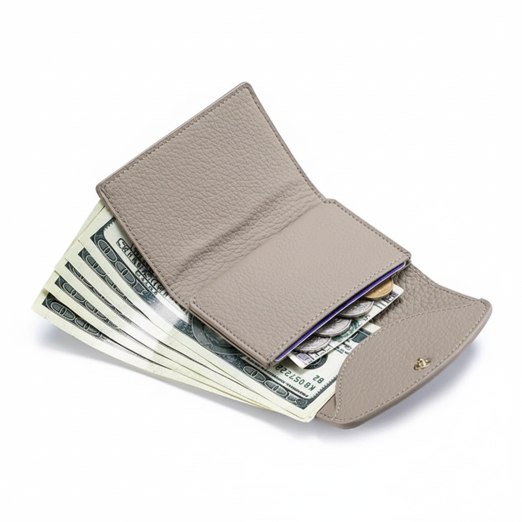 Portefeuille fond blanc sans élément haut droite